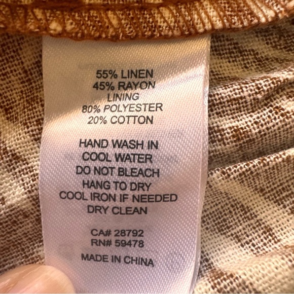 House of Harlow 1960 Tropical Leaf Plunge Linen Mini Dress Revolve Size Small - Picture 9 of 11